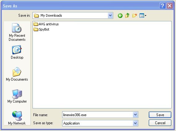 Save As dialog box