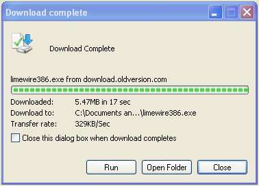 Download pop-up